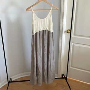 Wilfred 100% Silk Two Toned Baby Doll Dress